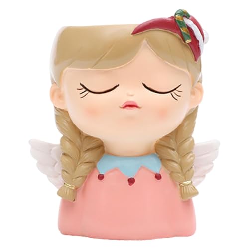 Colcolo Blumentopf Elfenmädchen Blumentopf, Desktop Elfenmädchen Figur Organizer, Bonsai Harz Pflanzgefäße für Büro Wohnzimmer Schlafzimmer Zuhause, Style A von Colcolo