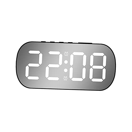 Colcolo Digitaler Wecker Schlafzimmerwecker Snooze-Funktion Großes Display Elektronische Uhr Wecker Kinder für Teenager Senioren Büro Schlafzimmer, Schwarz-weiße LED von Colcolo