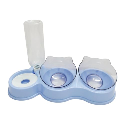 Colcolo Doppelter Katzennapf, Futterspender für Haustiere, abnehmbar, zum Füttern und Trinken, erhöhter Katzennapf, Futter- und Wassernapf-Set für Kätzchen, Blau Colcolo Doppelter Katzennapf, Futterspender für Haustiere, abnehmbar, zum Füttern und Trinken, erhöhter Katzennapf, Futter- und Wassernapf-Set für Kätzchen, Blau von Colcolo
