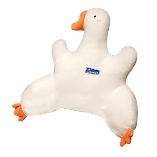 Colcolo Gans Lesekissen Rückenlehnenkissen mit Armlehnen Rückenstütze Plüsch Bettkissen Ruhekissen zum Entspannen im Sessel beim Fernsehen, Weiß von Colcolo