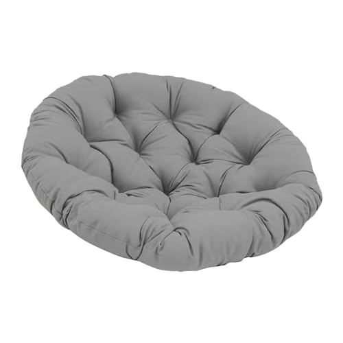 Colcolo Gepolstertes Sitzkissen, Stuhlpolster in Eierform, Durchmesser 40 cm, weicher Stoff, bequemes Hängestuhlkissen für Schaukelstuhlsitze, Dunkelgrau von Colcolo