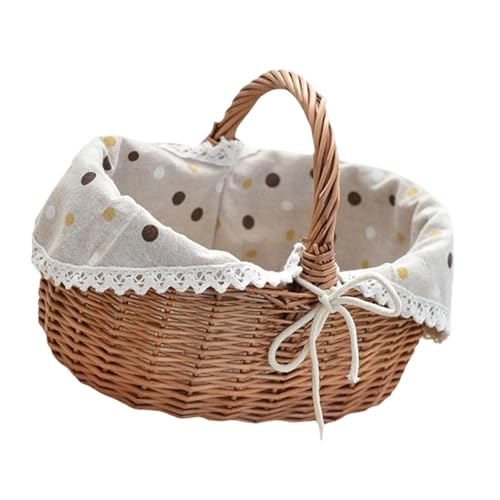 Colcolo Gewebter Picknickkorb Picknick Rustikal mit Griff Ornament Foods Behälter Obstkorb für Gemüse Chips Süßigkeiten Party Colcolo Gewebter Picknickkorb Picknick Rustikal mit Griff Ornament Foods Behälter Obstkorb für Gemüse Chips Süßigkeiten Party von Colcolo