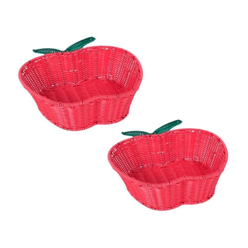 Colcolo Handgewebter Obstkorb, tragbares Brotbackblech, Rattan-Imitat, Korb mit Apfelmotiv für Schrank, Eingangsbereich, Badezimmer, 27cmx9.5cm 31cmx10cm Colcolo Handgewebter Obstkorb, tragbares Brotbackblech, Rattan-Imitat, Korb mit Apfelmotiv für Schrank, Eingangsbereich, Badezimmer, 27cmx9.5cm 31cmx10cm von Colcolo