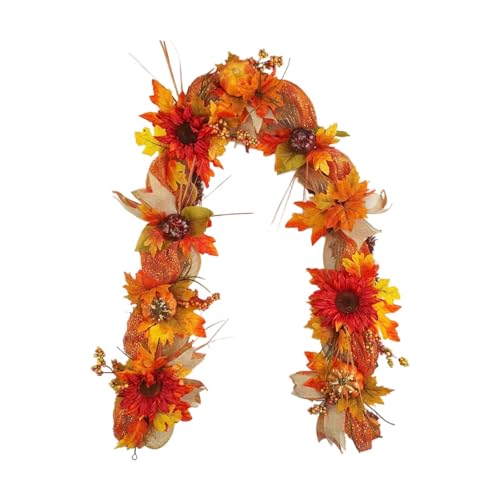 Colcolo Herbstgirlande mit Ahornblättern für die hängende Dekoration an der Haustür, 180 cm, Herbstranke für den Hintergrund von Hochzeiten, Erntedankfesten Colcolo Herbstgirlande mit Ahornblättern für die hängende Dekoration an der Haustür, 180 cm, Herbstranke für den Hintergrund von Hochzeiten, Erntedankfesten von Colcolo