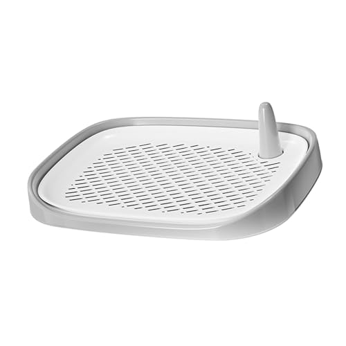 Colcolo Hundetöpfchen, Hundetoilette, Wee-Trainingsunterlage, Abnehmbarer Halter für Welpen-PIPI-Unterlagen, Haustierbedarf für Balkon, Schlafzimmer, Hellgrau von Colcolo