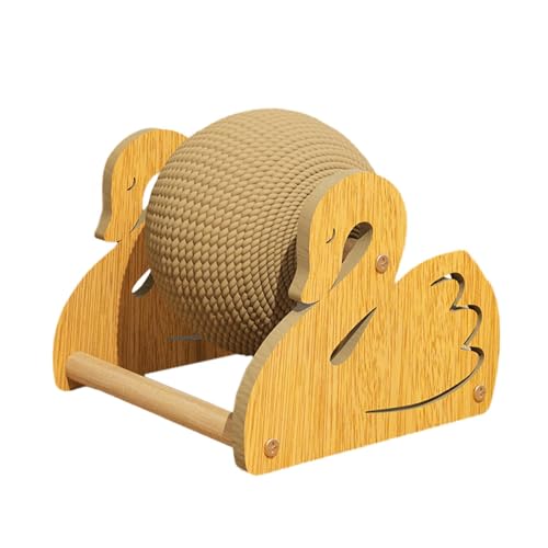Colcolo Katzenkratzball mit Ständer, schützt Sofa und, schleift Krallen, interaktives Katzenspielzeug, Kätzchen-Kratzball für Hauskatzen, Schwanenform Colcolo Katzenkratzball mit Ständer, schützt Sofa und, schleift Krallen, interaktives Katzenspielzeug, Kätzchen-Kratzball für Hauskatzen, Schwanenform von Colcolo