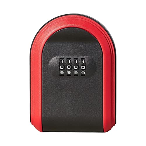 Colcolo Key Lock Box Key Cabinet Organizer Lock der befestigte Schlüsselaufbewahrungsbox für den Notfallzugang im Außenbereich von, Rot von Colcolo