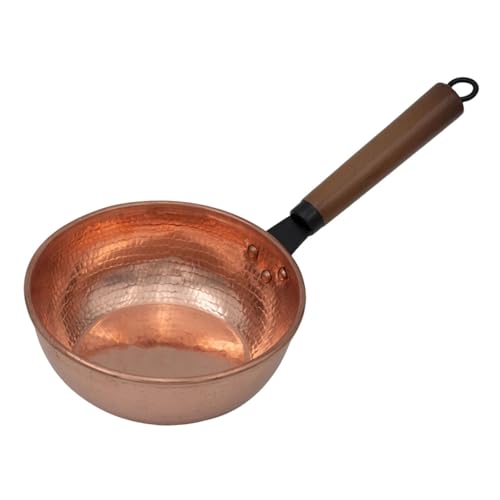 Colcolo Kochtopf, Kupfertopf, Mehrzweck-Kupfer-Warmhaltetopf mit Griff, Suppentopf, Saucentopf zum Kochen zu Hause, Restaurantküche, Flacher Boden von Colcolo