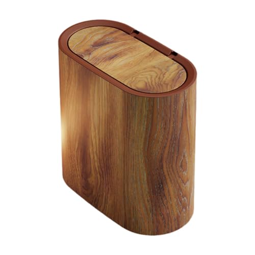 Colcolo Küchenmülleimer, Mülleimer mit Druckdeckel, Abfallkorb, Müllcontainer, Badezimmer-Mülleimer für die Toilette, Braun Colcolo Küchenmülleimer, Mülleimer mit Druckdeckel, Abfallkorb, Müllcontainer, Badezimmer-Mülleimer für die Toilette, Braun von Colcolo
