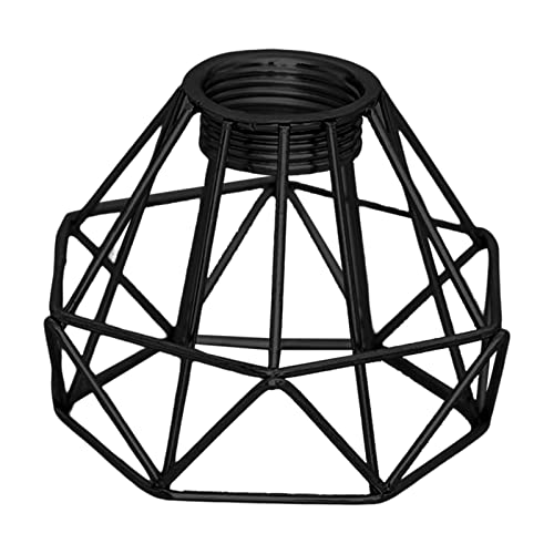 Colcolo Lampenschirm Metall Lichtkäfig Pendelleuchte Abdeckung Wanddekor Diamantform Langlebig Laterne Lampenschirm Birnenkäfig für Cafe Zubehör, Schwarz Colcolo Lampenschirm Metall Lichtkäfig Pendelleuchte Abdeckung Wanddekor Diamantform Langlebig Laterne Lampenschirm Birnenkäfig für Cafe Zubehör, Schwarz von Colcolo