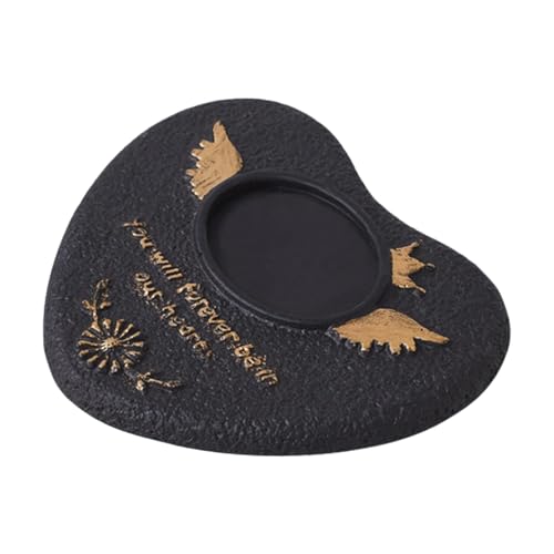 Colcolo Liebesförmiger Grabstein, Gedenkstein für Haustiere, Grabmarkierung für drinnen und draußen, 13,5 x 15,2 x 1,5 cm, Zubehör, wetterfestes, Schwarz Colcolo Liebesförmiger Grabstein, Gedenkstein für Haustiere, Grabmarkierung für drinnen und draußen, 13,5 x 15,2 x 1,5 cm, Zubehör, wetterfestes, Schwarz von Colcolo