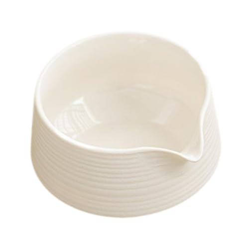 Colcolo Matcha Bowl aus Keramik, Matcha-Schüssel mit Ausguss Handgefertigt 560 ml, Traditionelle Japanische Keramik-Matcha-Schale für Teestoom Kitchen Matcha Latte Familienfreund, Weiß von Colcolo