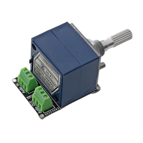 Colcolo PH2702 Lautstärkepotentiometer, einfache Installation, 2-Kanal, Schaftlänge 25 mm, Stereo-Audio-Dämpfungsglied für Recorder-Verstärker, 100.000 von Colcolo