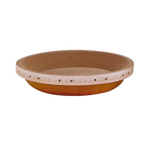 Colcolo Rundes Katzenkratzbett, rundes Loungebett für Hauskatzen, Kratzunterlage, Nest, gewelltes Kratzbrett zum Spielen und Ausruhen, L Colcolo Rundes Katzenkratzbett, rundes Loungebett für Hauskatzen, Kratzunterlage, Nest, gewelltes Kratzbrett zum Spielen und Ausruhen, L von Colcolo