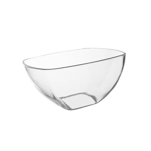 Colcolo Salatschüssel Geschirrschüssel Klare Acryl Rührschüssel Servierplatte Servierschüssel Snackschale für Partys Events Catering, 23.7 cm x 12 cm von Colcolo