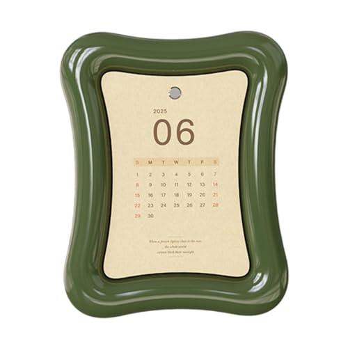 Colcolo Schreibtisch Kalender Desktop Orament Birthday Gift Artwork Schreibtisch Planer Kalender Home Ornament für Cafés Home Schlafzimmer Büro Schlafstoffe, GrÜn von Colcolo