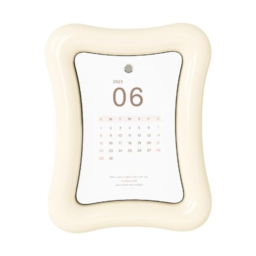 Colcolo Schreibtisch Kalender Desktop Orament Birthday Gift Artwork Schreibtisch Planer Kalender Home Ornament für Cafés Home Schlafzimmer Büro Schlafstoffe, Weiß von Colcolo