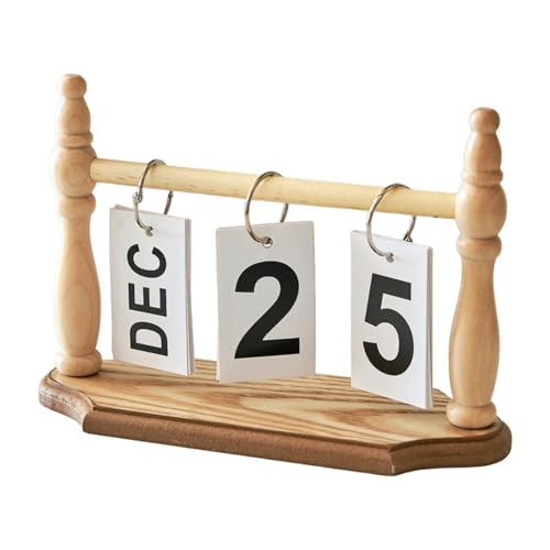 Colcolo Schreibtischkalender, Desktop-Kalender, kleines Deko-Ornament, großes Display, stehend, umklappbar, tägliche Dekoration für Regal, Wohnzimmer, Zuhause, Khaki von Colcolo