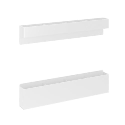 Colcolo Strohhalmhalter-Organizer, 4 Schlitze, geteiltes Design, Metall-Aufbewahrungsbecher, Strohhalmspender für Kühlschrank, Zuhause, Restaurants, Theke, Weiß von Colcolo