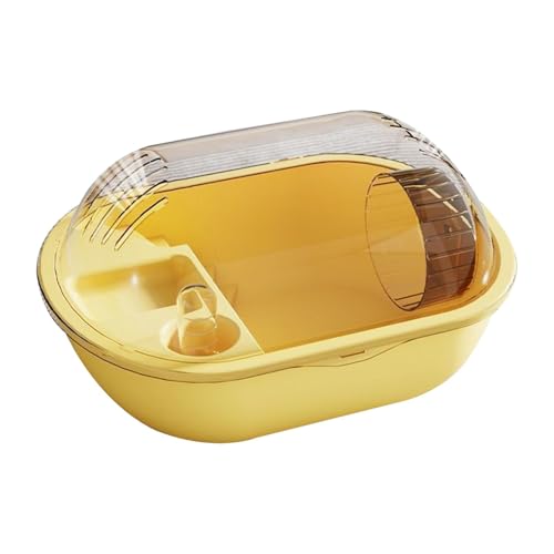 Colcolo Tragbarer Hamsterkäfig mit Wasserflasche, Kletterrampe, atmungsaktiver Hamsterlebensraum, Kleintierhaus für Kurzkopfgleitbeutlermäuse, Gelb Colcolo Tragbarer Hamsterkäfig mit Wasserflasche, Kletterrampe, atmungsaktiver Hamsterlebensraum, Kleintierhaus für Kurzkopfgleitbeutlermäuse, Gelb von Colcolo