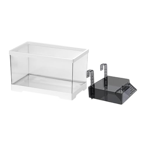 Colcolo Turtle Tank Aquarium Starter Kit, Hideout Reptile Tank Turtle Habitat mit Gartenplattform, Weiß, M with Platform von Colcolo