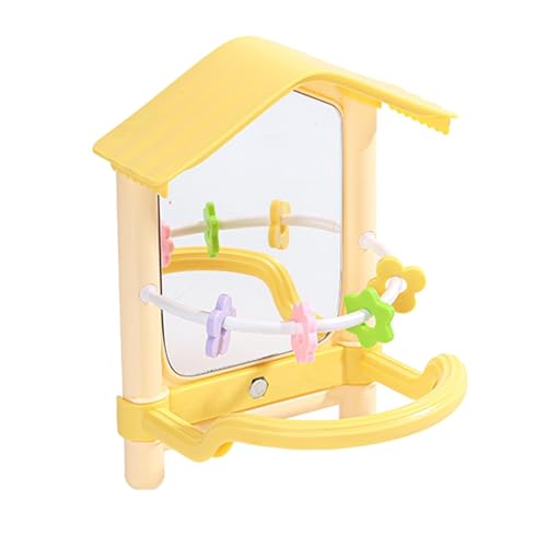 Colcolo Vogelspielzeug mit Spiegel, Unterhaltungsspiel, mit Sitzstange, Papageienspielzeug für, Nymphensittiche, Kanarienvögel, Gelb Colcolo Vogelspielzeug mit Spiegel, Unterhaltungsspiel, mit Sitzstange, Papageienspielzeug für, Nymphensittiche, Kanarienvögel, Gelb von Colcolo