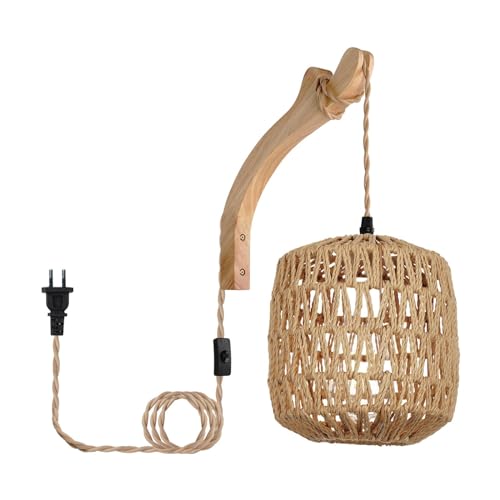 Colcolo Wandleuchte, handgewebter Lampenschirm, Wandlampe, Boho-Wandleuchte, Wandleuchte für Flur, Veranda Colcolo Wandleuchte, handgewebter Lampenschirm, Wandlampe, Boho-Wandleuchte, Wandleuchte für Flur, Veranda von Colcolo