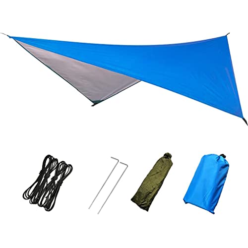 Hochleistungszelt Tarp Hängematte Cover 3x3m Große wasserdichte Camping Shelter Lightweight Plane mit Tasche für Travel Camping Im Fr, Blau von Colcolo