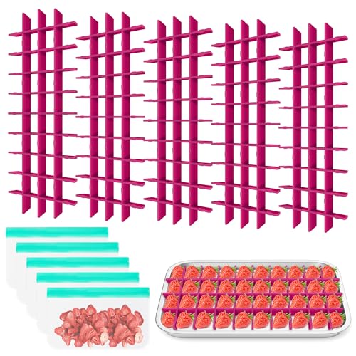 5 + 5 Sets Gefriertrockner Tablett Trennwände Medium mit wiederverwendbaren Aufbewahrungstaschen, kompatibel mit Harvest Right Gefriertrockner, Antihaft-Trennwände für Obst, Gemüse, Mahlzeiten 5 + 5 Sets Gefriertrockner Tablett Trennwände Medium mit wiederverwendbaren Aufbewahrungstaschen, kompatibel mit Harvest Right Gefriertrockner, Antihaft-Trennwände für Obst, Gemüse, Mahlzeiten von Coldairsoap