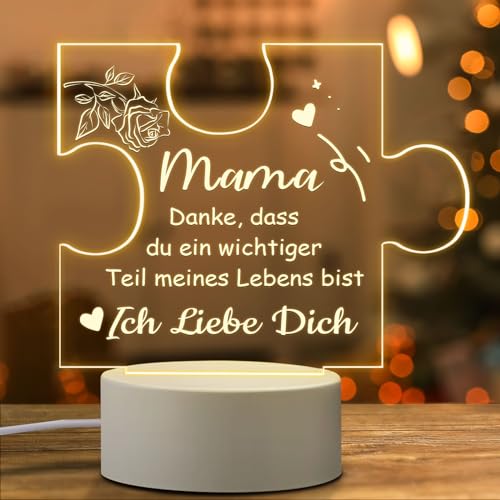 Geschenke für Mama, Mutter Geschenk Weihnachten Geburtstag Muttertag, Lampe Nachtlicht Mama Frauen Geburtstagsgeschenk Muttertagsgeschenk Weihnachtsgeschenke für Mama von Tochter Sohn Kindern von Coldbling