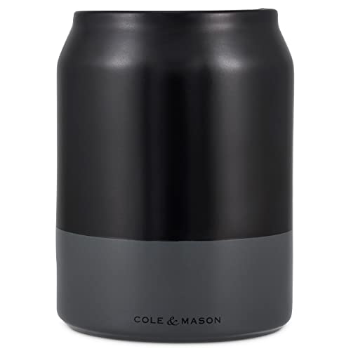 Cole & Mason H822140 Linton Küchenutensilienhalter aus Keramik, Schwarz/Grau, 160mm x 120mm, Utensilienhalter für die Küche / Küche Behälter, 2 Jahre Garantie von Cole & Mason