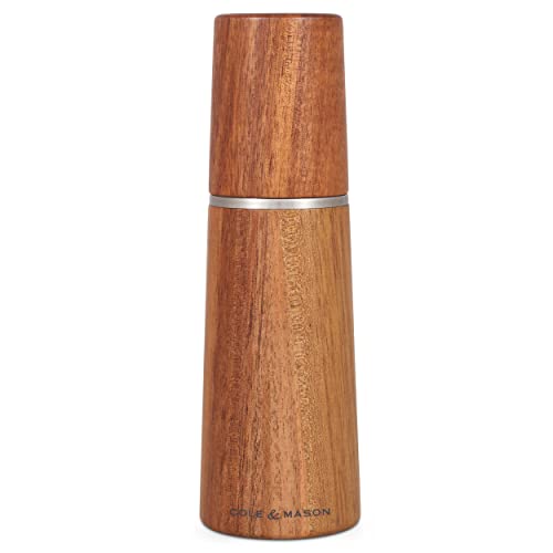 Cole & Mason Marlow Acacia Salzmühle Holz, Akazienholz, 18.5cm, Gewürzmühle, Traditionelle verstellbare Salzmühle mit Keramikmahlwerk, H322222 Cole & Mason Marlow Acacia Salzmühle Holz, Akazienholz, 18.5cm, Gewürzmühle, Traditionelle verstellbare Salzmühle mit Keramikmahlwerk, H322222 von Cole & Mason