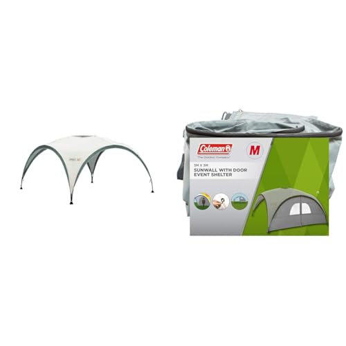 Coleman Event Shelter Pavillon, Regen- und Sonnenschutz Gartenpavillon für Partys, Strände, Festivals, Hoher UV- Schutz + Campingaz Seitenwand für Coleman Event Shelter M und Event Shelter Pro M 3x3m von Coleman