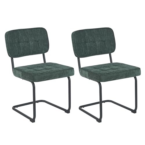 Colenis 2er-Set Esszimmerstühle Grün Stühle aus gewebtem Stoff mit Metallgestell, Gepolsterte Sitzfläche, Bequeme Küchenstühle für Esszimmer, Küche, Wohnzimmer, Kita Colenis 2er-Set Esszimmerstühle Grün Stühle aus gewebtem Stoff mit Metallgestell, Gepolsterte Sitzfläche, Bequeme Küchenstühle für Esszimmer, Küche, Wohnzimmer, Kita von Colenis