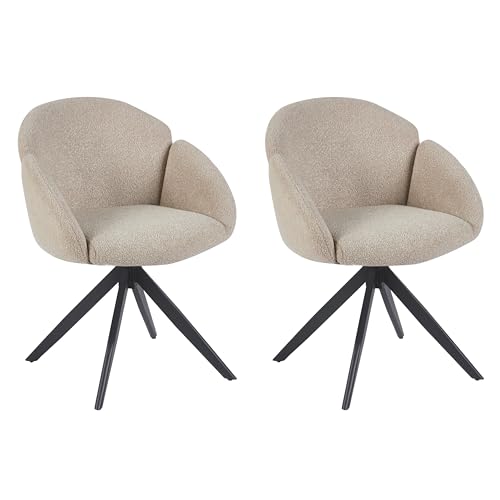 Colenis 2er-Set Esszimmerstühle – Industrielle Stühle aus Bouclé in Beige mit Metallgestell, Bequeme Polsterung, Ergonomische Sitzfläche für Küche, Wohnzimmer oder Büro – Modell NES Colenis 2er-Set Esszimmerstühle – Industrielle Stühle aus Bouclé in Beige mit Metallgestell, Bequeme Polsterung, Ergonomische Sitzfläche für Küche, Wohnzimmer oder Büro – Modell NES von Colenis