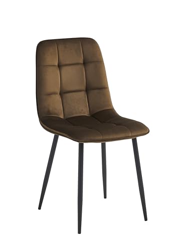 Colenis - Ela Esszimmerstühle - 2er Set - Braun - Samt - Für Esszimmer, Küche & Wohnzimmer - Modernes Design von Colenis