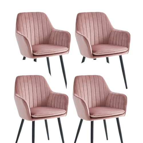 Colenis - Lavinia Esszimmerstuhl - 4er Set - Rose - Velvet von Colenis