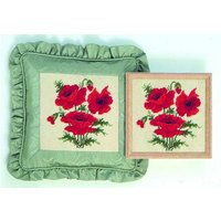 Tpr 242 Mohnblumen Starter Anfänger Wandteppich Nadelspitze Kit von ColeshillCollection