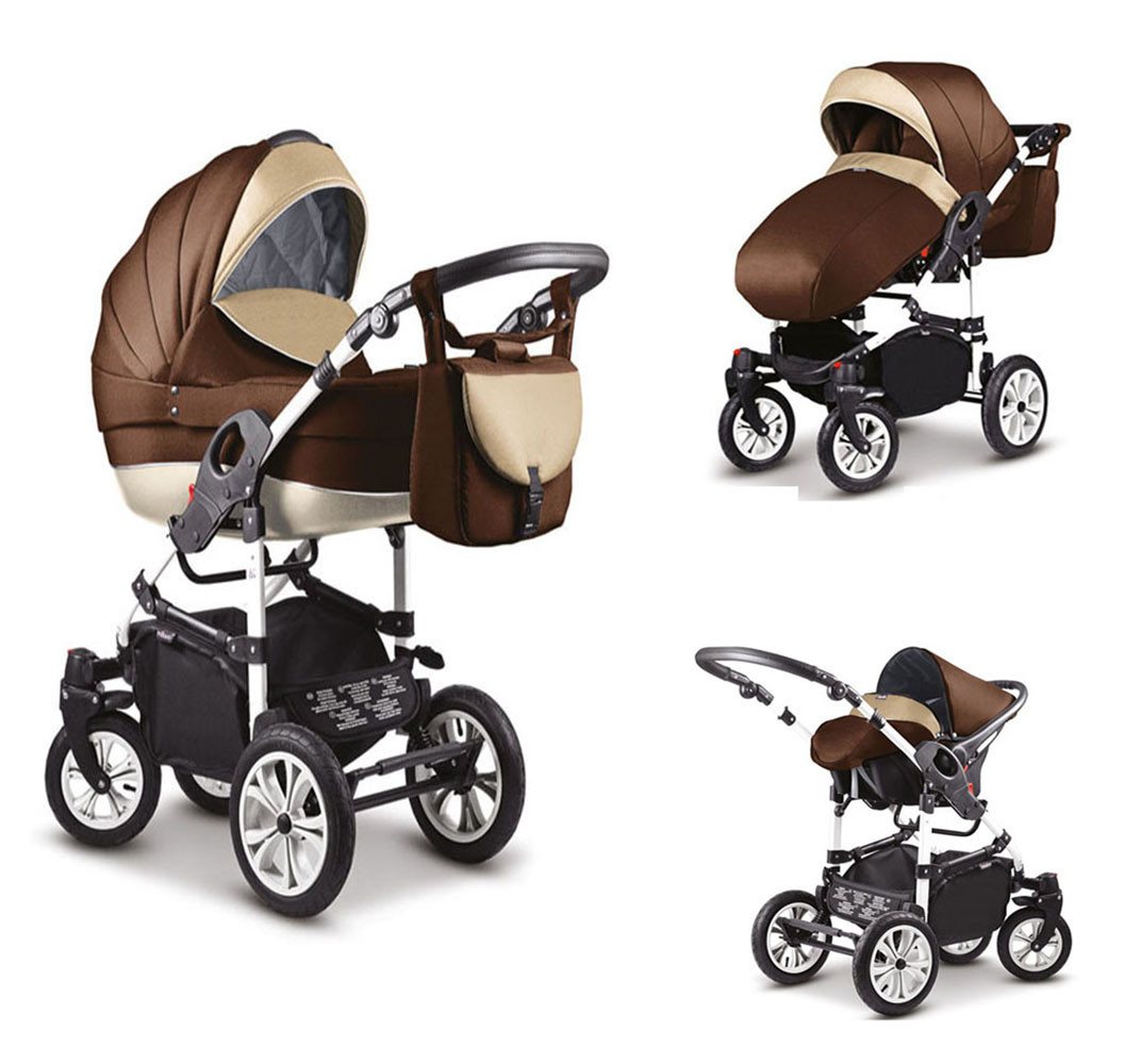 Coletto Kombi-Kinderwagen Craft 4 in 1 inkl. Sportsitz, Autositz und Zubehör in 18 Farben von Coletto