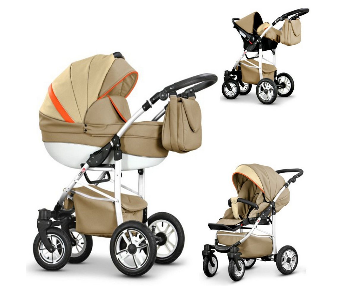 Coletto Kombi-Kinderwagen Craft Eco 4 in 1 inkl. Sportsitz, Autositz und Zubehör in 16 Farben von Coletto