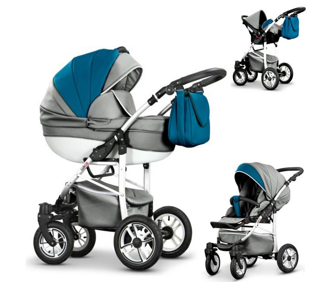 Coletto Kombi-Kinderwagen Craft Eco 4 in 1 inkl. Sportsitz, Autositz und Zubehör in 16 Farben von Coletto