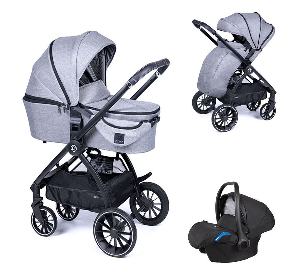 Coletto Kombi-Kinderwagen Nuvo 4 in 1 inkl. Sportsitz, Autositz und Zubehör in 3 Farben von Coletto