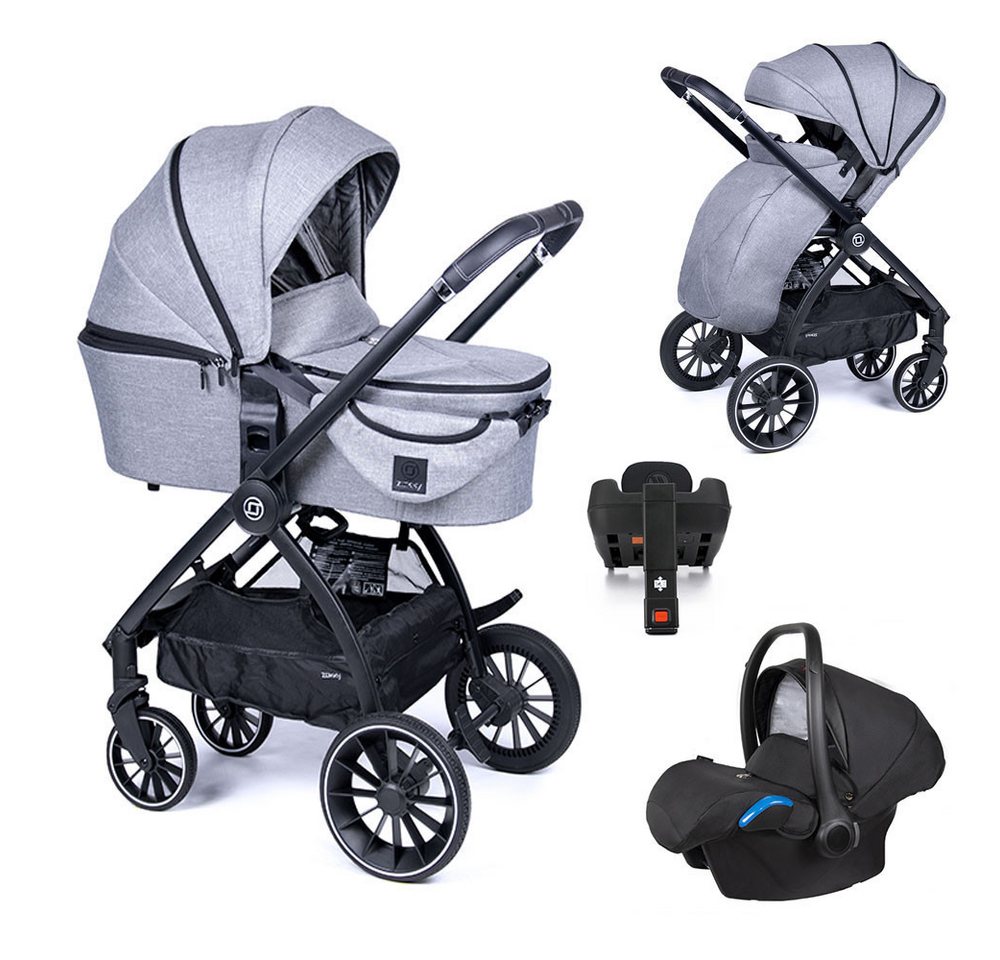 Coletto Kombi-Kinderwagen Nuvo 5 in 1 inkl. Sportsitz, Autositz, Iso und Zubehör in 3 Farben von Coletto