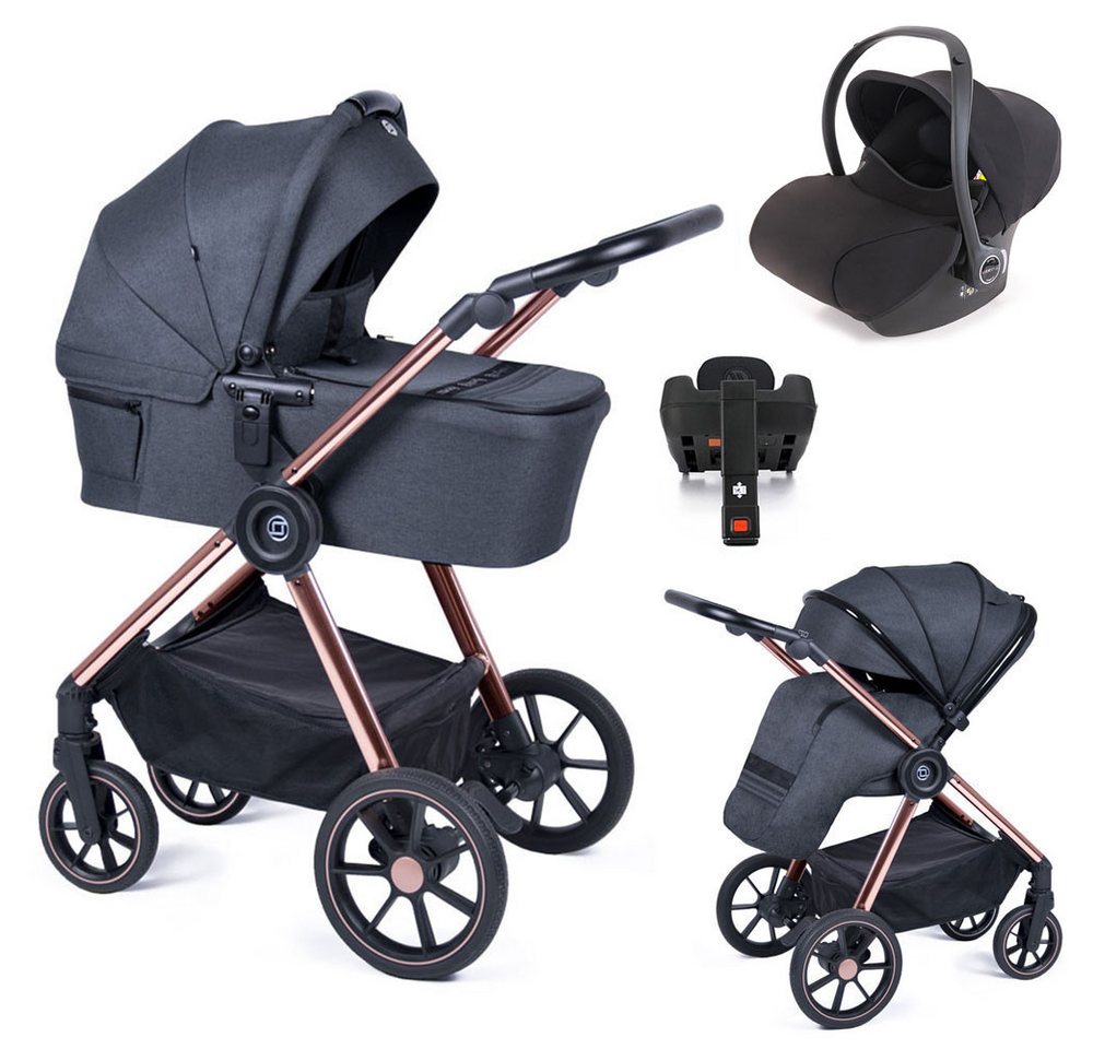 Coletto Kombi-Kinderwagen Ozz 5 in 1 inkl. Sportsitz, Autositz, Iso und Zubehör in 6 Farben von Coletto