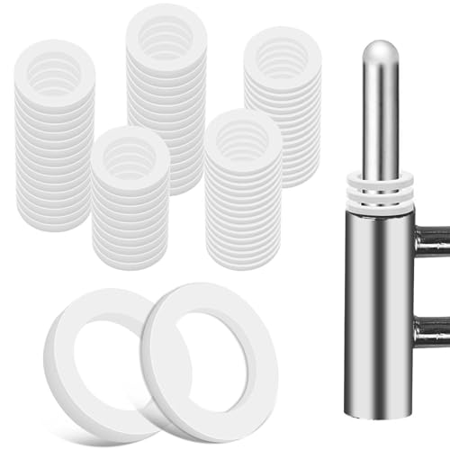 Colexy Fitschenringe Kunststoff Zimmertüren, 100 Stück Unterlegscheiben Türscharnier 10mm x 15mm Montageringe, 1mm 50Pcs & 2mm 50Pcs, Distanzscheiben Kunststoff für Standard Zimmertüren von Colexy