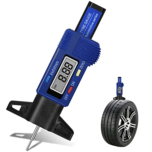 Colexy Profiltiefenmesser Reifenprofilmesser Auto Reifen Digital Tiefenmesser Messchieber Reifen Profilmesser mit LCD Display für PKW, Vans, LKW, Motorrad, 0-25,6 mm Colexy Profiltiefenmesser Reifenprofilmesser Auto Reifen Digital Tiefenmesser Messchieber Reifen Profilmesser mit LCD Display für PKW, Vans, LKW, Motorrad, 0-25,6 mm von Colexy