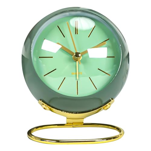 Colexy Tischuhr Analog Vintage, Quarzwecker Ohne Ticken, Wecker Analog Ohne Batterie, Grün Wecker Quarz Lautlos mit Nachtlicht für Schlafzimmer, Nachttisch, Schreibtisch, Regal, Büro Colexy Tischuhr Analog Vintage, Quarzwecker Ohne Ticken, Wecker Analog Ohne Batterie, Grün Wecker Quarz Lautlos mit Nachtlicht für Schlafzimmer, Nachttisch, Schreibtisch, Regal, Büro von Colexy