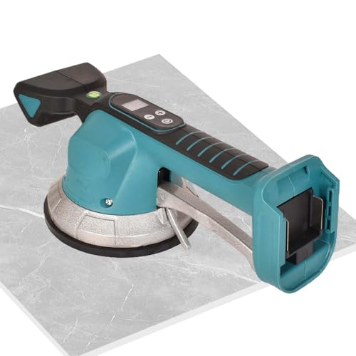 Fliesenrüttler Kompatibel für Makita 18V/21V Batterie(ohne Akku), Akku Fliesen Vibrationsgerät mit 10 Einstellbaren Geschwindigkeiten, 200KG Adsorption, mit Wasserwaage, für Boden, Wände und Glas von Colexy