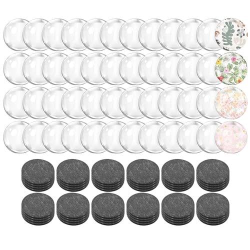 Glas Cabochon Magnet, Fotomagnete Selbst Gestalten Rund, 48 Stück 25mm Glas Cabochon Klar, 48 Stück Magnet Aufkleber, DIY Magnete für Magnettafel Kühlschrank Whiteboard Büro Zimmer Glas Cabochon Magnet, Fotomagnete Selbst Gestalten Rund, 48 Stück 25mm Glas Cabochon Klar, 48 Stück Magnet Aufkleber, DIY Magnete für Magnettafel Kühlschrank Whiteboard Büro Zimmer von Colexy