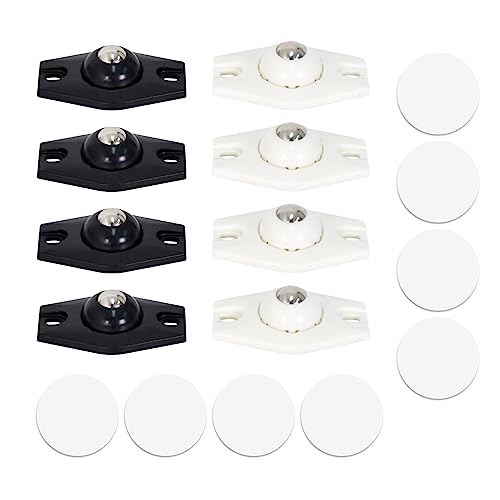 Kugelrollen Möbelrollen Selbstklebende 8pcs Kugelrollen Schwerlast Selbstklebend Kugelrollen Kunststoff Mini Kugelrollen Für Möbel 360 Grad Kugelrollen Klein Self-Adhesive Universal Mini Wheels von Colexy